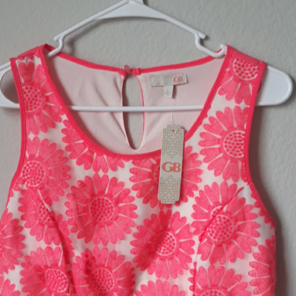 pink GB girls floral design dress . - Picture 2 of 4